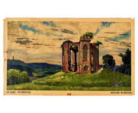 Original vintage travel advertising poster To visit Britain's Landmarks you can be sure of Shell for Up Park in Petersfield f