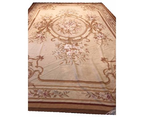 AUBUSSON SAVONNERIE DESIGN CARPET, 528cm x 364cm.