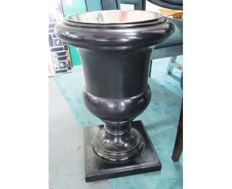 URN, 1930's Italian ebonised, 59cm H. (with faults)