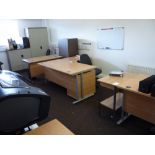 Remaining contents of room including, Desks, Cabinets etc. (Excluded is wall mounted Samsung