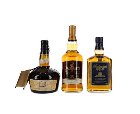 DUNHILL OLD MASTER Blended Scotch Whisky 750ml, 43% volume, in carton. DEWAR'S AGED 12 YEARS Blended Scotch Whisky 750ml, 43%