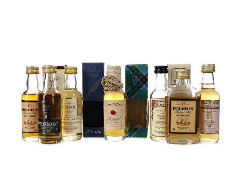 SEVEN SCOTCH WHISKY MINIATURES Includes Inverleven 1984 (40%), Caol Ila 1994 Connoisseurs Choice (40%), Highland Park 1989 G&