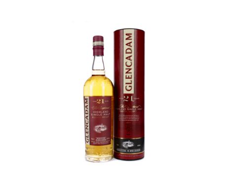 GLENCADAM 21 YEARS OLD Single Malt Scotch Whisky 70cl, 46% volume, in tube.