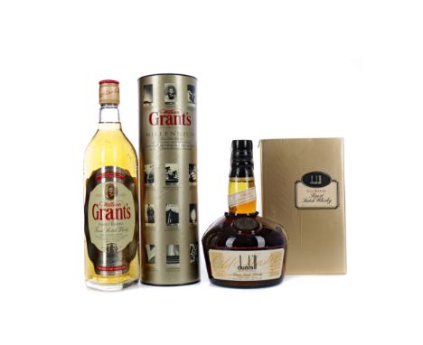 DUNHILL OLD MASTER Blended Scotch Whisky 700ml, 43% volume, in carton. GRANT'S FAMILY RESERVE Blended Scotch Whisky 70cl, 40%