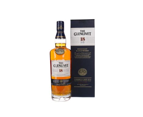 GLENLIVET 18 YEARS OLD Single Malt Scotch Whisky 70cl, 43% volume, in box.