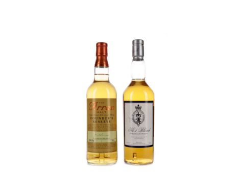 ARRAN FOUNDER'S RESERVE Single Malt Scotch Whisky 70cl, 43% volume. ROYAL &amp; ANCIENT NO. 1 BLEND Blended Scotch Whisky 70c