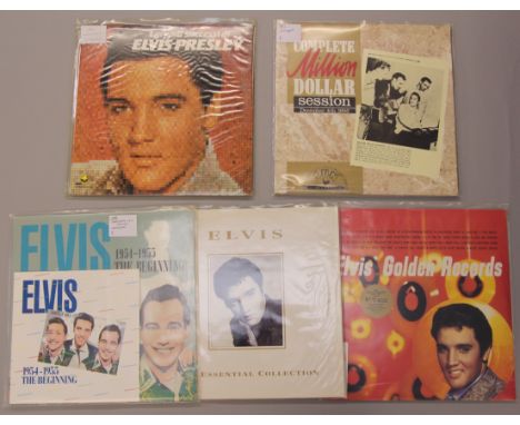 35 Elvis Presley Records including "The Real R&R Singer" Italian, "Kickin Back" Spanish, "On Tour Sessions" Italian,Pictures 