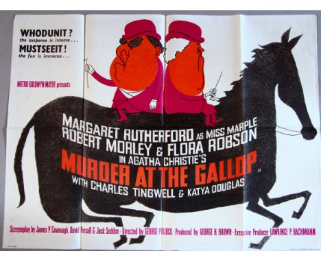 "Murder at the Gallop" 1973, original British Quad film poster (30 x 40 inch) (first release) in excellent folded condition.