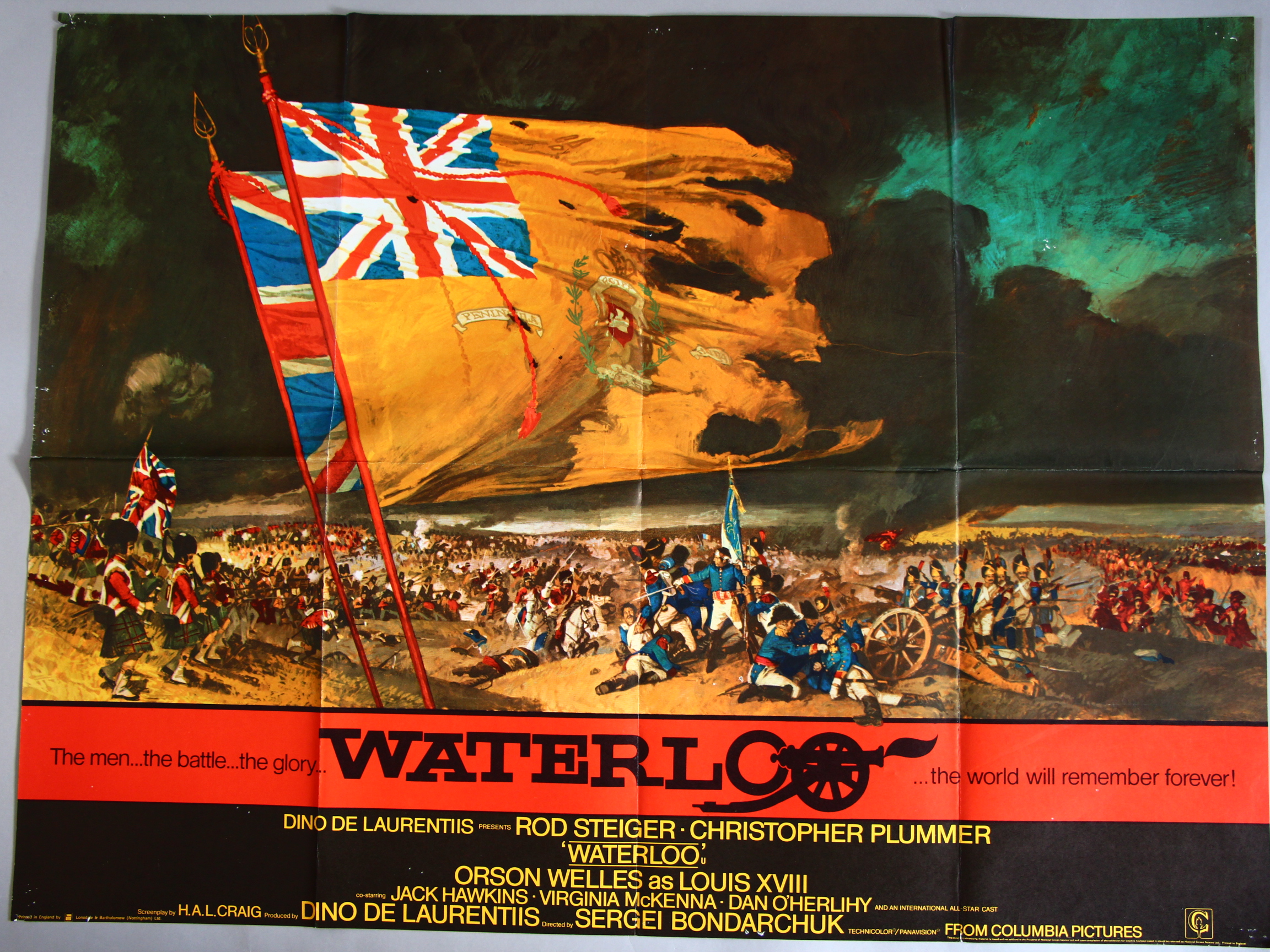 "Waterloo" 1970, original British Quad film poster (30 x 40 inch