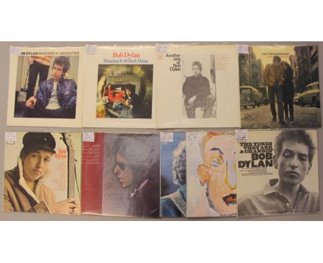 Nine Bob Dylan LPs inc Highway 61 Revisited, Freewheelin, Times they are a Changing, Blood on the Tracks etc (9)