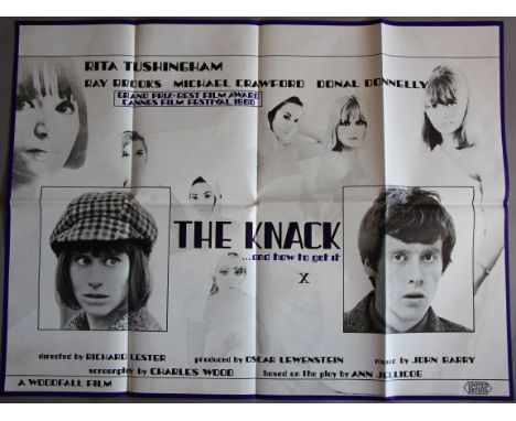 "The Knack... and how to get it" 1965, X certificate original British Quad film poster (30 x 40 inch) (first release) directe