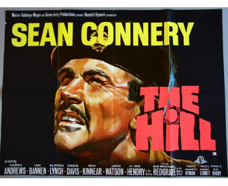 "The Hill" 1965, Sean Connery X certificate original British Quad film poster (30 x 40 inch) (first release) directed by Sidn
