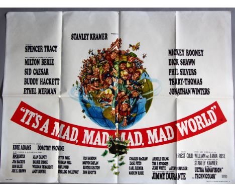 "Its a Mad, Mad, Mad, Mad World" 1963, original style A British Quad film poster (30 x 40 inch) (first release) with art by J