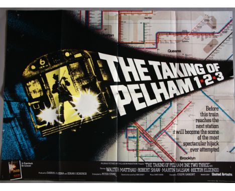 "The Taking of Pelham 123" 1974, original British Quad film poster (30 x 40 inch) (first release) with undergorund art printe