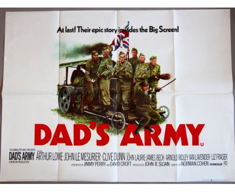 "Dads Army" 1971, original British Quad film poster (30 x 40 inch) (first release) rare steamroller style, printed by Lonsdal