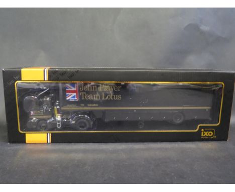 An IXO Models TTR017 Volvo F88 John Player Lotus Racing Transporter 1/43 Scale. 