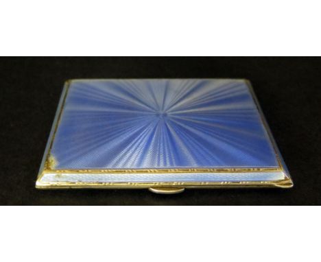 An Edward VIII Silver and Guilloché Enamel Cigarette Case, Birmingham 1936, Henry Clifford Davis, 96g 