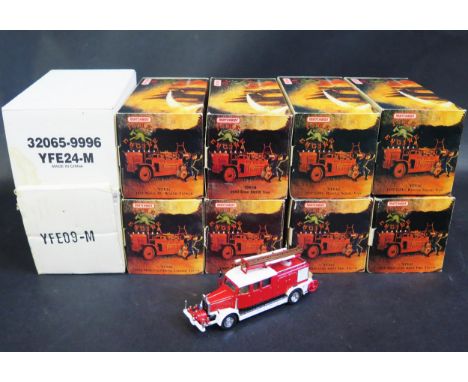 Ten Matchbox Models of Yesteryear From The Fire Engine Series YFE 05, 07 x2, 09, 10 x2, 11, 18, 21 and 24. Boxed 