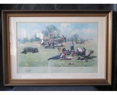 David Shepherd, AT READINESS _ SUMMER OF '40, ltd. ed. 469/850, 83x52cm, framed &amp; glazed. Robert Taylor, Memphis Belle, p