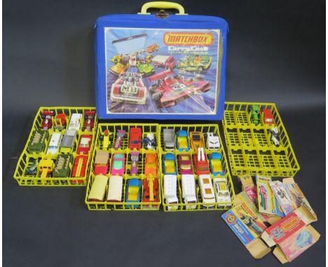 A Matchbox Superfast 48 Car Carry Case together with 39 Lesney Superfast Models 