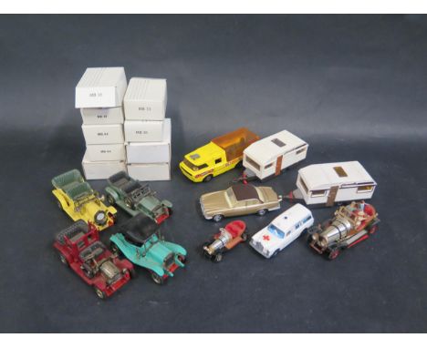 Four Cragstan Matchbox Models of Yesteryear Copies (Larger Scale Japanese Made), Matchbox Superkings, Plain White Boxed Super