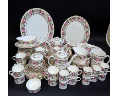 An Extensive Royal Worcester 'Royal Garden' Part Dinner, Coffee and Tea Service 