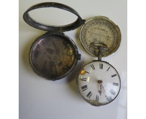 A George III Silver Pair Cased Pocket Watch with chain driven fusee movement, London 1808, Thomas &amp; Richard Carpenter. Wa