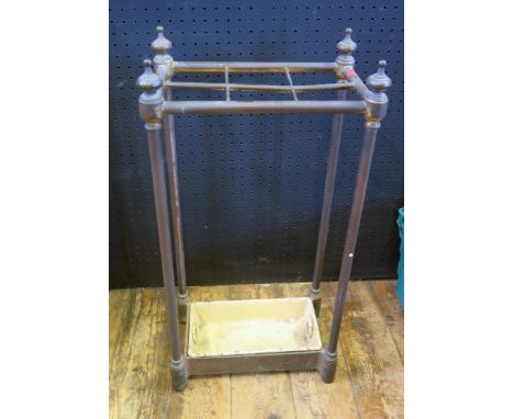 Antique Walking Stick Stand.  Brass with cast Iron Base.  62cm tall. 