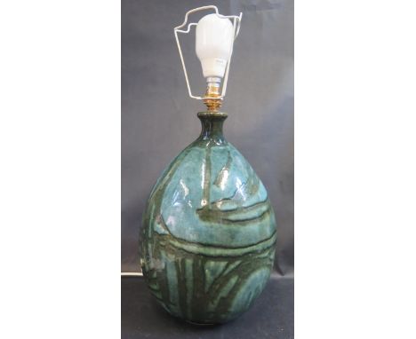 A Studio Pottery Table Lamp, 39cm without fittings 