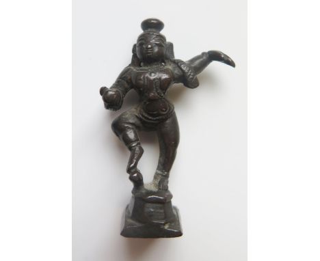 A Small Indian Bronze Hindu Figure, 45mm high 