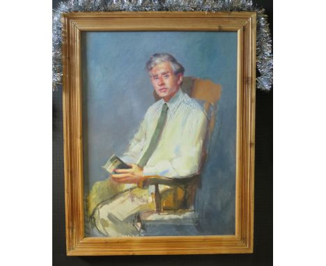 Robert Lenkiewicz (31 December 1941 ? 5 August 2002), Portrait of a Seated Man reading Thomas Mann's Tonio Kröger, oil on can
