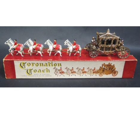 A Lesney Large Scale Coronation Coach, Dark Gold Tinted Chrome, Queen Only Cast. Excellent plus in good box 