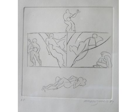 Mary Jones 87, artist's proof print, image 19.5cm sq, framed &amp; glazed 