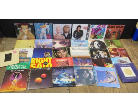 A Collection of Records Including ACDC, Michael Jackson, Adam and The Ants, UB40, Bob Marley, Supertramp, Jimi Hendrix, Dire 
