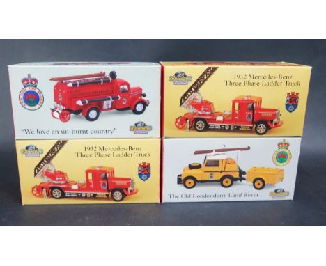 Four Matchbox Collectibles Fire Vehicles Including New Safe Wales Bush Fire Brigades YFE02/B The Old Londonderry Land Rover a