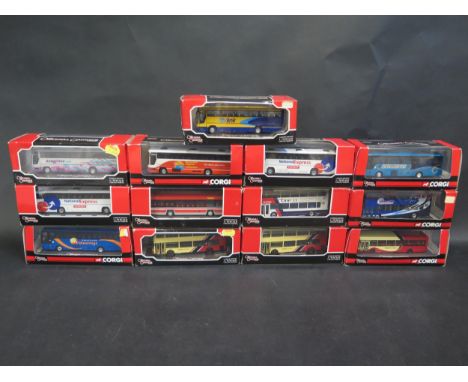 Thirteen Corgi Original Omnibus 1:76 Scale Buses and Coaches Boxed 