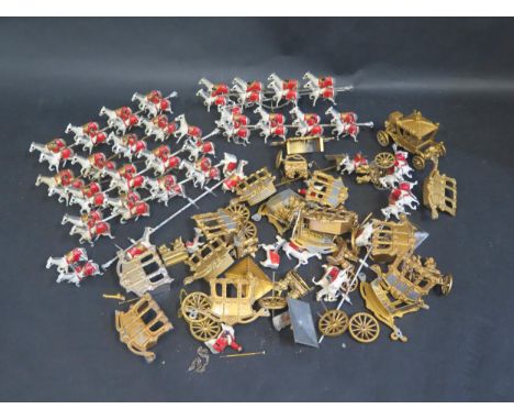 A Large Collection of Lesney Large Scale Coronation Parts and Johillco Coach 