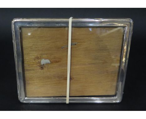 A George V Silver Easel Back Photo Frame, 8x6" aperture, Birmingham 1922. 