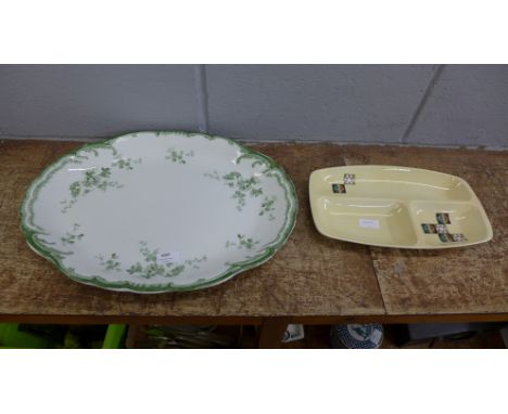 A Carlton ware dish and a Ridgways large platter regd. no. 235286