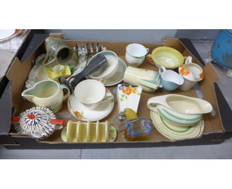 A collection of Art Deco china, etc., and a collection of glassware **PLEASE NOTE THIS LOT IS NOT ELIGIBLE FOR POSTING AND PA