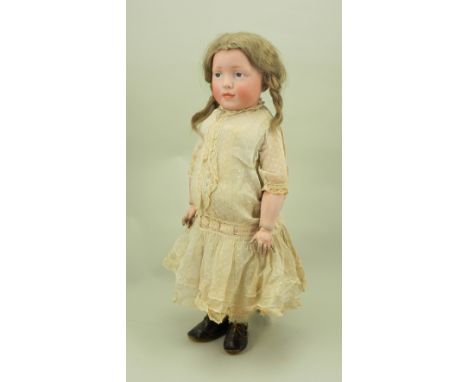 Kammer &amp; Reinhardt 109 bisque head character doll, in original clothes, German circa 1909, the beautifully  moulded bisqu