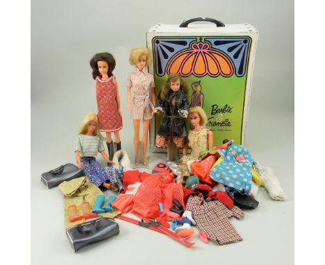 Collection of Mattel Barbie dolls and accessories, 1967-68, two 1966 Barbie’s with bendable legs and twist and turn waists, B