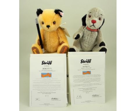 Steiff for Danbury Mint Limited Edition Sooty and Sweep, 664137 Sooty, yellow 26cm, 773 production limited until 2nd May 2013