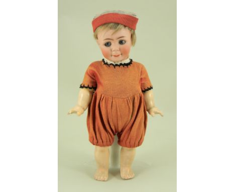 Rare Kammer &amp; Reinhardt 131 bisque head character doll in original clothes, German circa 1909, the moulded bisque head wi