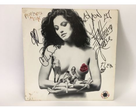 A fully signed 'Mother's Milk' LP by Red Hot Chili Peppers signed by Anthony Kiedis, Flea, John Frusciante and Chad Smith wit