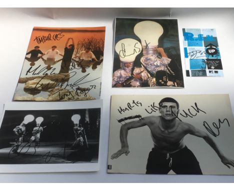 A collection of signed magazine pull outs and ephemera including REM, Pet Shop Boys, Shaun Ryder and Bez, The Charlatans, Cha