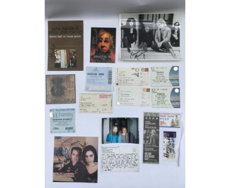 A collection of various gig tickets for various artists comprising Lou Reed, REM, Bob Dylan, Depeche Mode, P J Harvey and oth