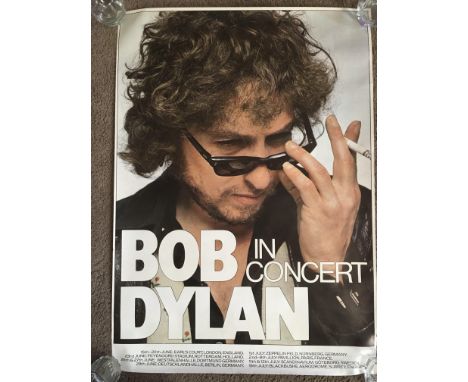 An original Bob Dylan 1978 concert poster, approx 60cm x 84cm. Rolled and in a very good condition. Small tear and stain near