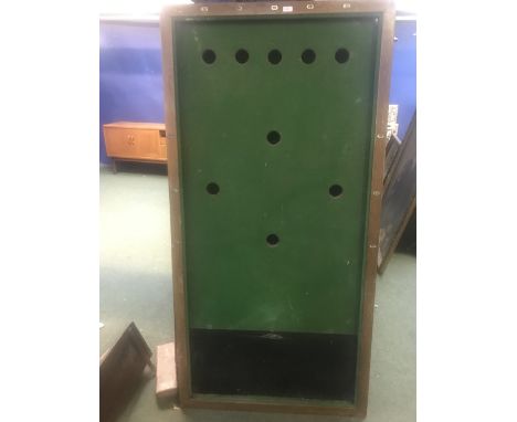 Bar billiards table by EJ Riley (purchased from the Verulam Golf Club, St Albans in the 1960s) completed with scoreboard &amp