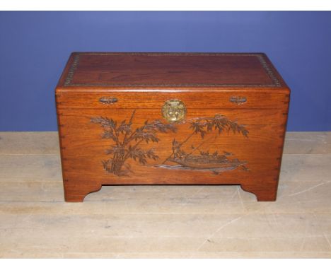 Hardwood 2 shelf bookcase with drawers above 76Lx29Dx76Hcm; hardwood oriental coffee table 107Lx45x42H &amp; oriental hardwoo